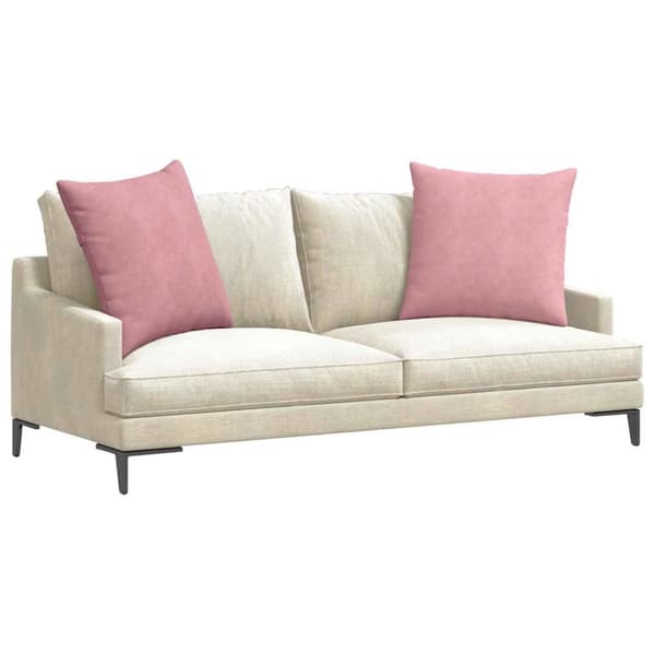 Sofakuddar 2 pcs Rosa 80 x 80 cm Kordread tyg