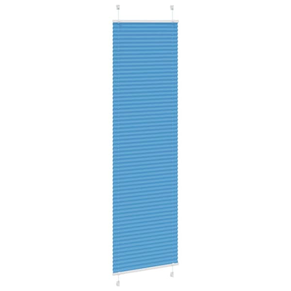 Plisserad persienn blå 65x200cm tyg bredd 64,4cm polyester