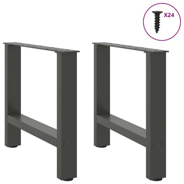 Soffbordsben antracit 2 st 60x(42-43) cm stål