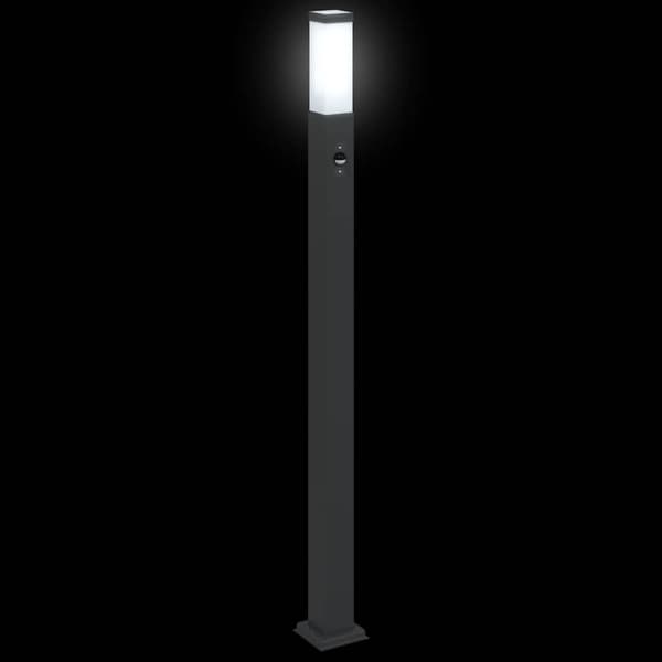 Pollare med sensor 3 st 110 cm svart IP44