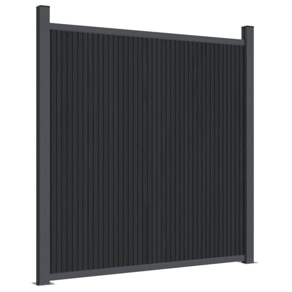 Staketpanel grå 526x186 cm WPC