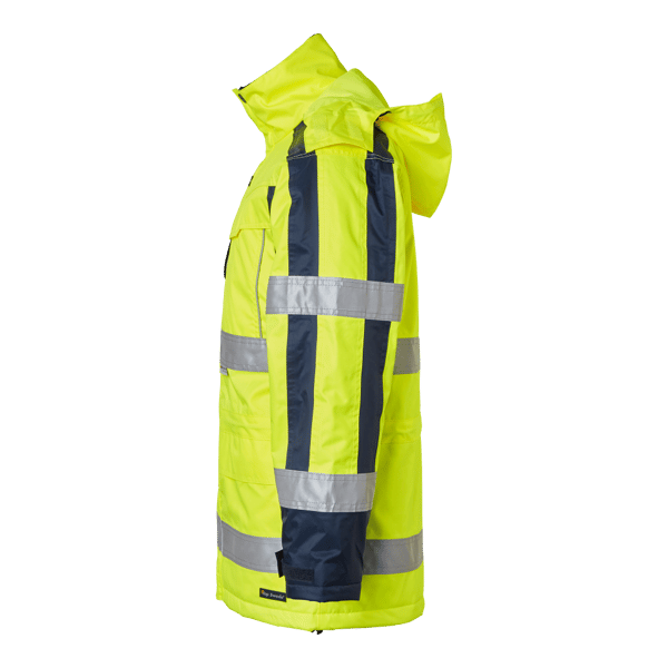 6317 Parka Fluorescent yellow/navy Unisex