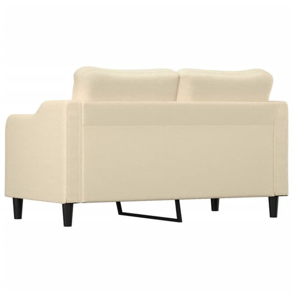 2-sitssoffa gräddvit 140 cm tyg