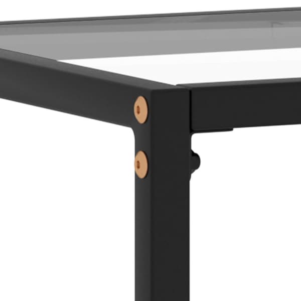Konsolbord transparent 80x35x75 cm härdat glas