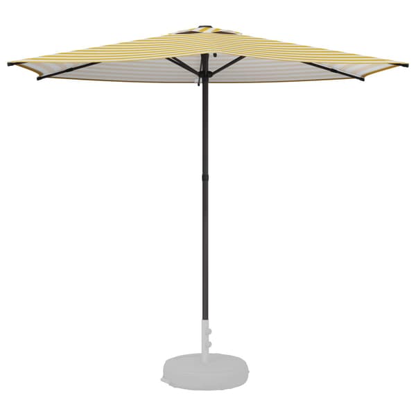 Trädgårdsparasol 270 x 270 cm Polyester Rektangulär Gul och Vit