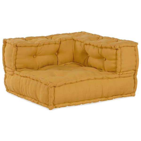 2-sits modulsoffa gul 140x70x36 tyg