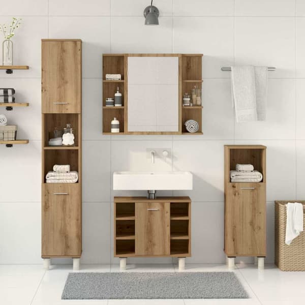 Badrumsmöbler set 4 delar artisan ek konstruerat trä