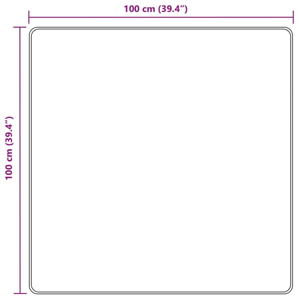 Mattlöpare MARSA Vit 100 x 100 cm Polyester och PVC
