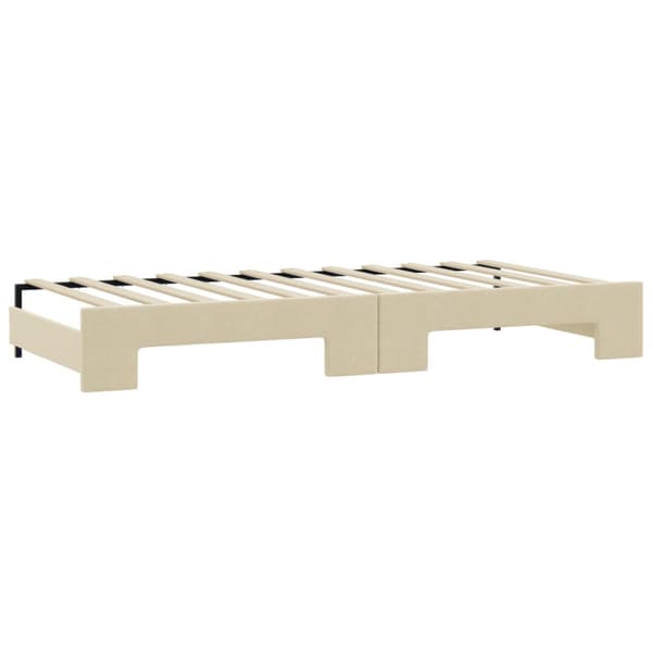 Dagbädd utdragbar gräddvit 90x200 cm tyg