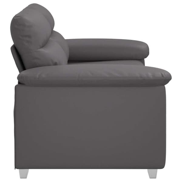 2-sitssoffa grå 160x81x84 cm konstläder