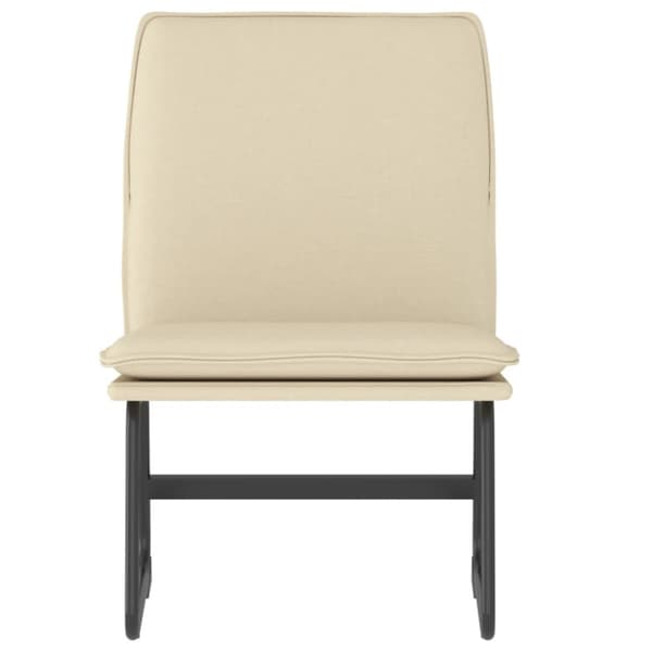 Loungestol gräddvit 52x75x76 cm tyg