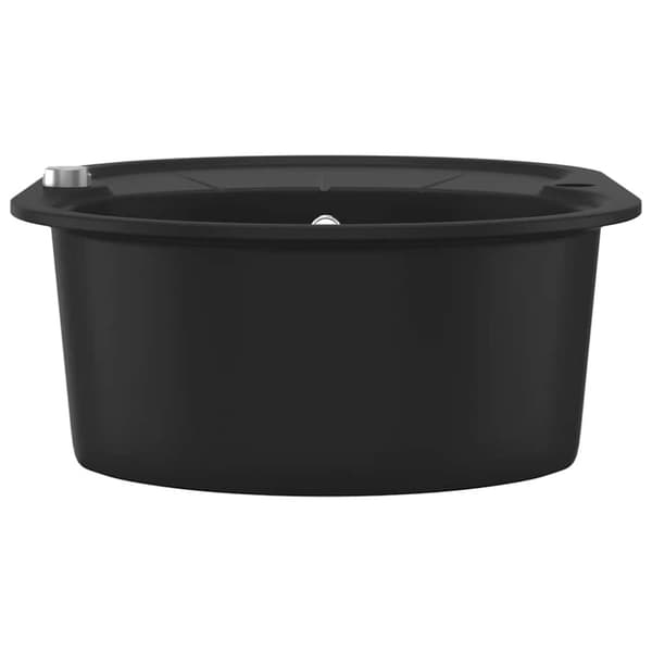 Diskho granit enkel oval svart