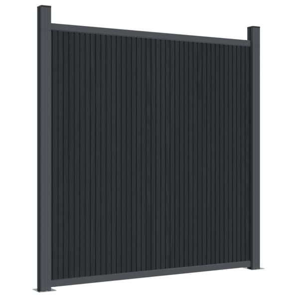 Staketpanel grå 1218x186 cm WPC