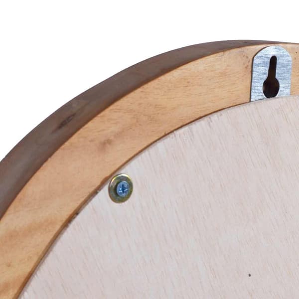 Väggspegel rund 40 cm teak