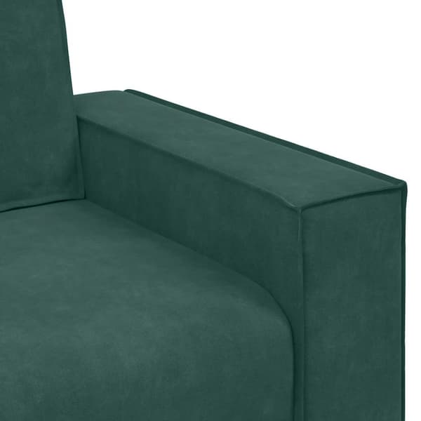 Soffa 2-sits mörkgrön 180x78x84 cm sammet