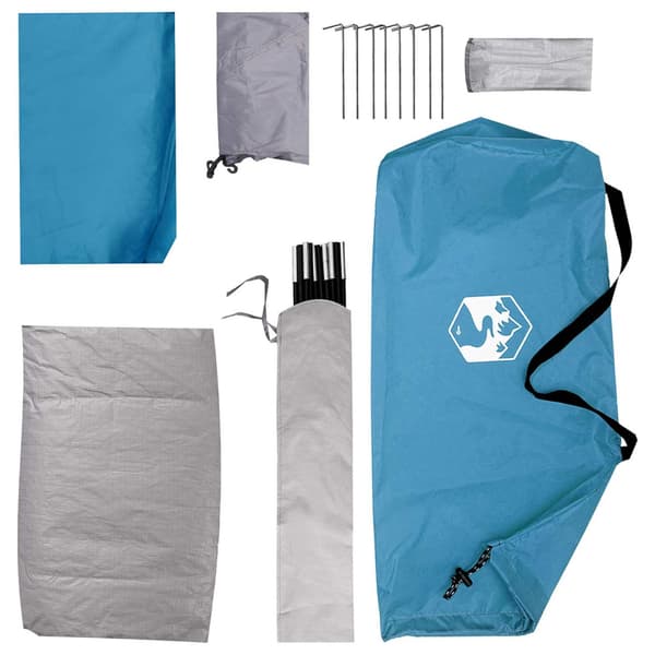 Campingtält med tak Blå 2-manna Polyester och Stål