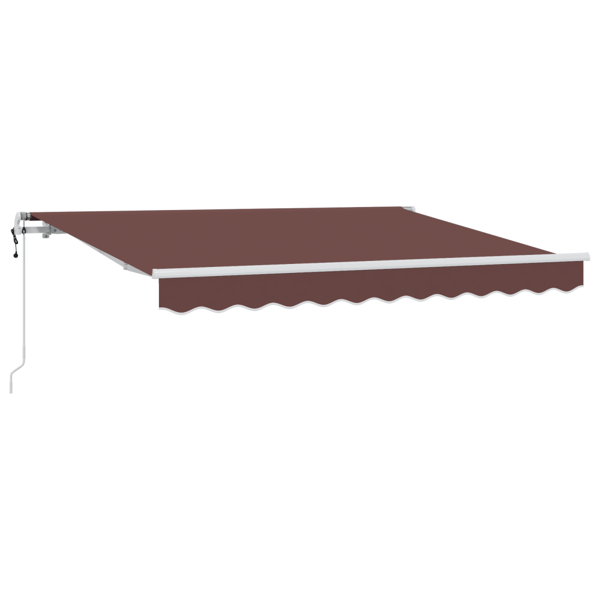 Utfällbar markis Brun 350 x 200 cm tyg