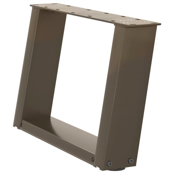 Soffbordsben U-formade 2 st naturstål 40x(30-31) cm stål
