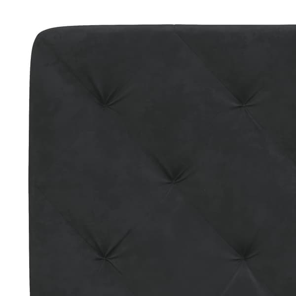 Headboard Cushion Black 200 cm Velvet