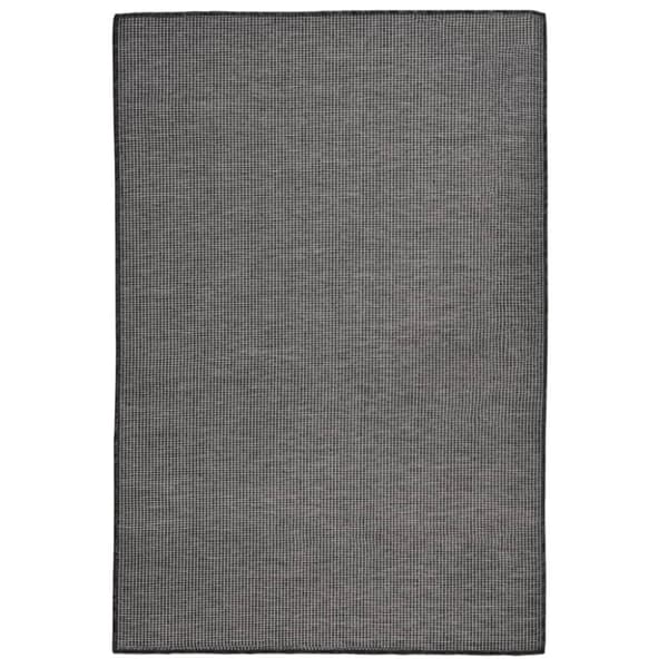 Utomhusmatta plattvävd 120x170 cm grå