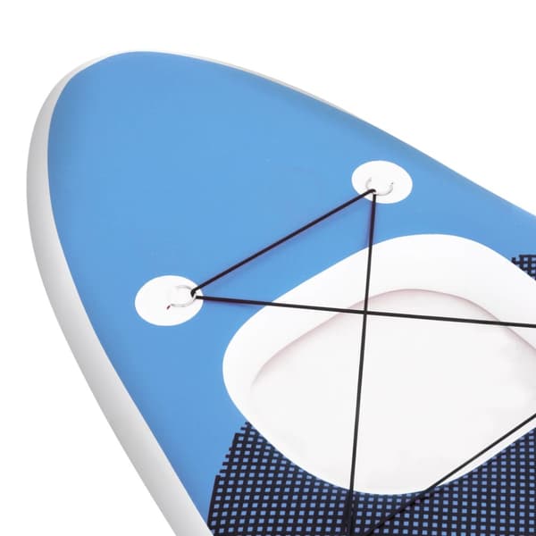 Upplåsbar SUP-bräda set blå 330x76x10 cm