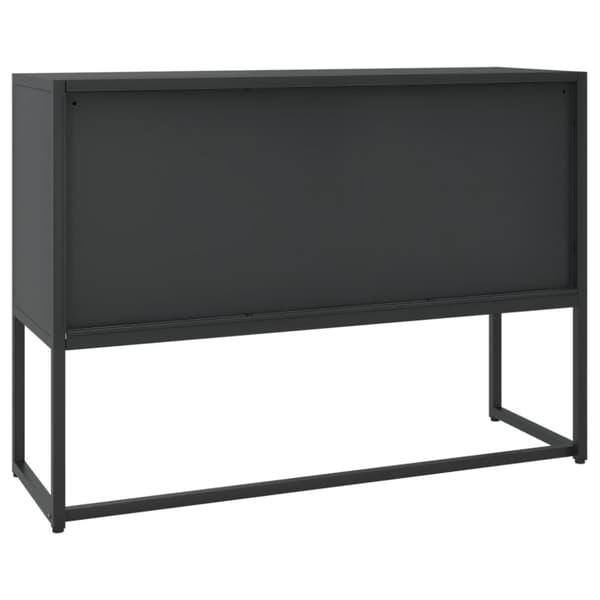 Skänk svart 105x35x75 cm stål