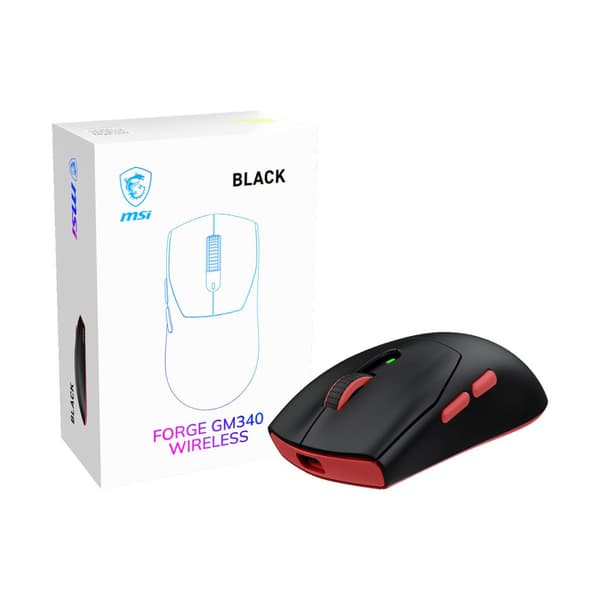 MSI FORGE GM340 - mus - 2.4 GHz, Bluetooth, USB - svart
