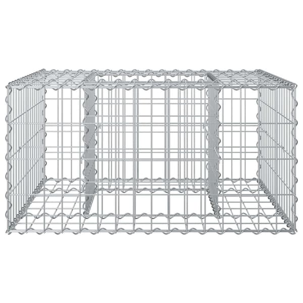 Gabion upphöjd säng Silver