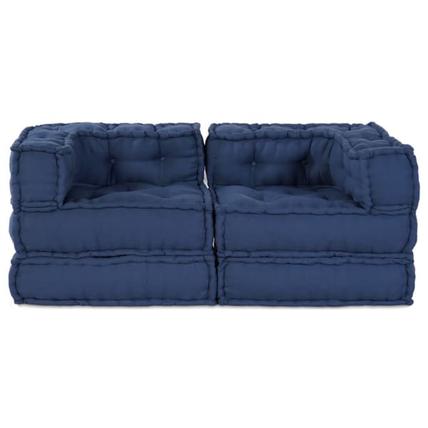 Modulsofa enhet 2 pcs Indigo 140 x 70 x 56 cm Tyg