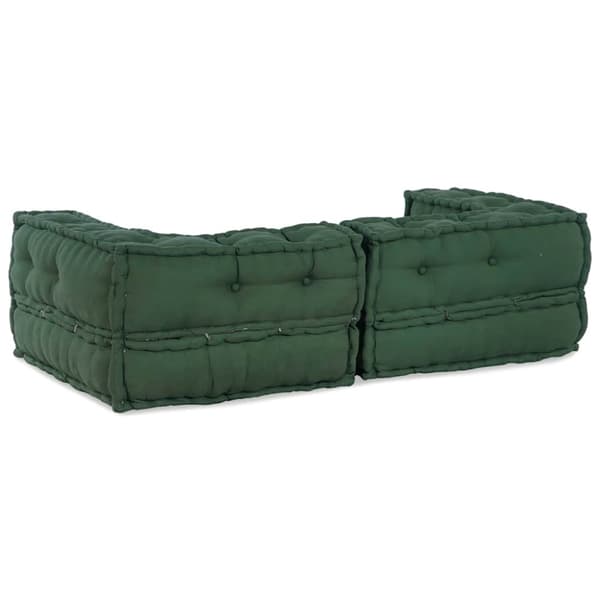 2-sits modulsoffa grön 140x70x36 tyg