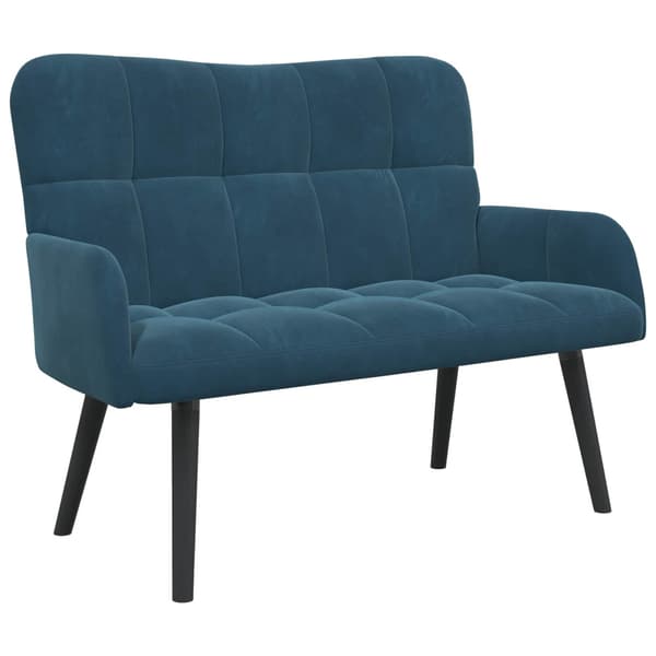 Tvåsitssoffa Blå 115 x 61 x 87 cm Sammet