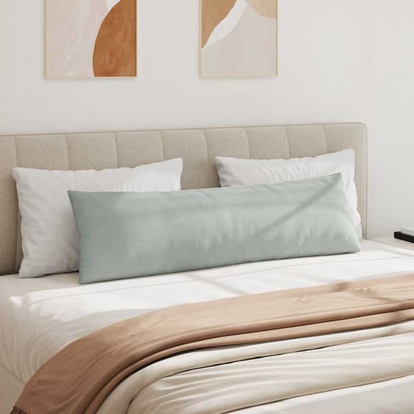 Sofakuddar 2 pcs Ljusgrå 145 x 40 cm Kordread tyg