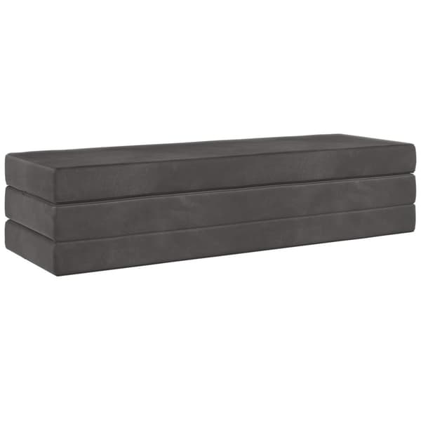 Fällbar Soffbed 180 x 67 x 45 cm Mörkgrå