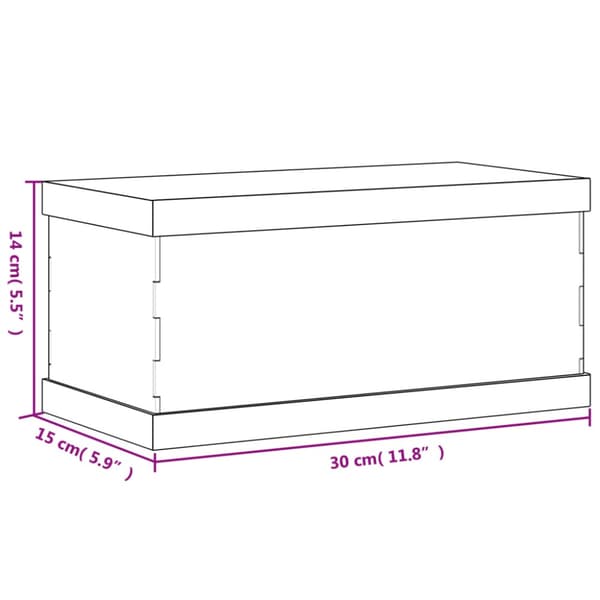 Akryllåda transparent 30x15x14 cm
