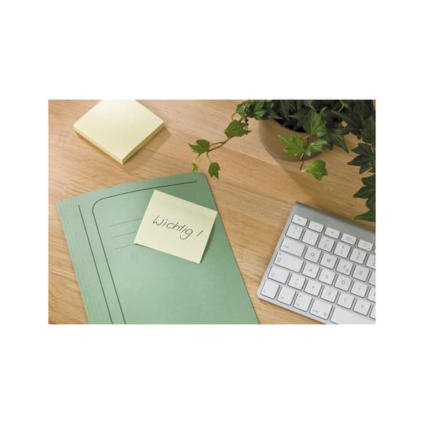 Notes POST-IT 100% recy 76x76 gul 16/fp