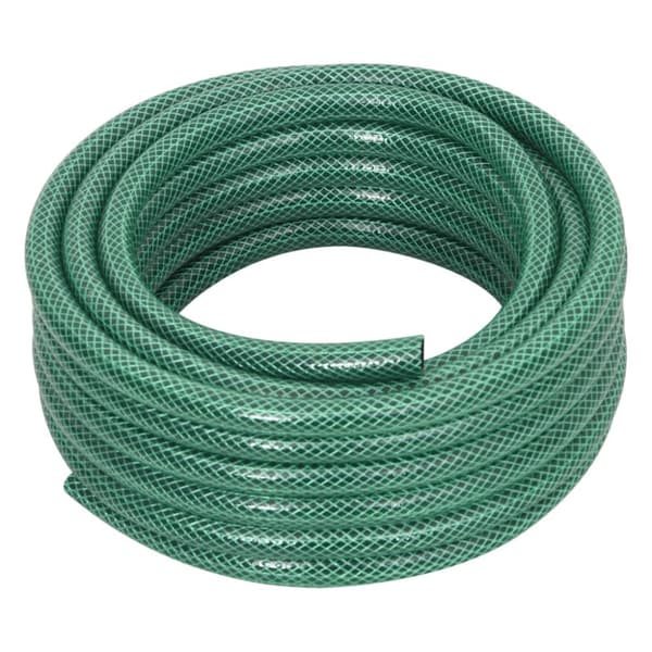 Trädgårdsslang med kopplingar grön 0,5" 30 m PVC