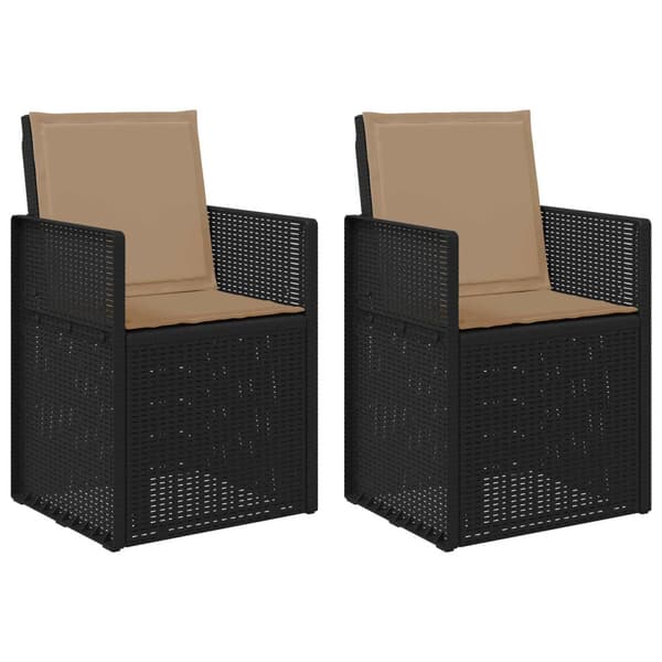 Trädgårdsmatstolar 2 pcs Antracit och taupe PP