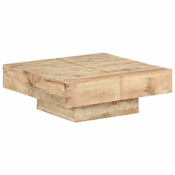 Soffbord 80x80x28 cm massivt mangoträ
