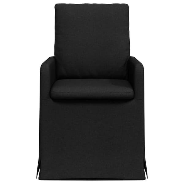 Matstolar 2 pcs Svart 57 x 67 x 98 cm tyg