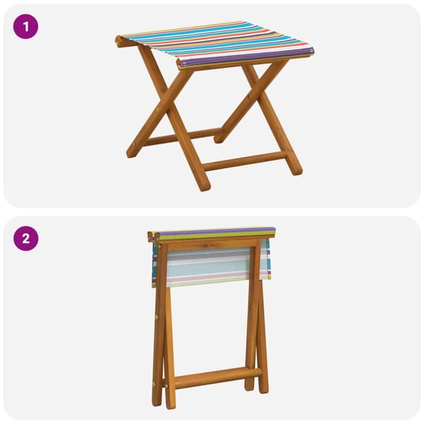 Deck Chair 2 pcs Massiv Eukalyptus Trä Flerfärgsdesign