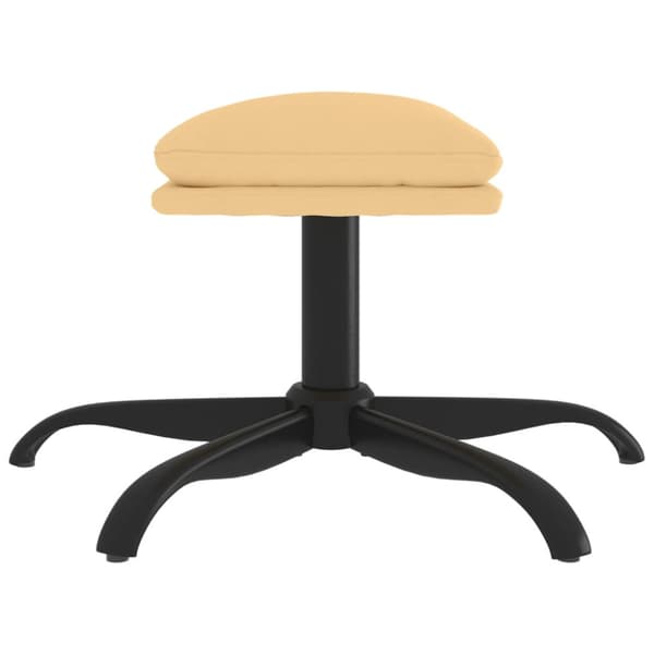 Fotpall gräddvit 60x60x36 cm mikrofibertyg