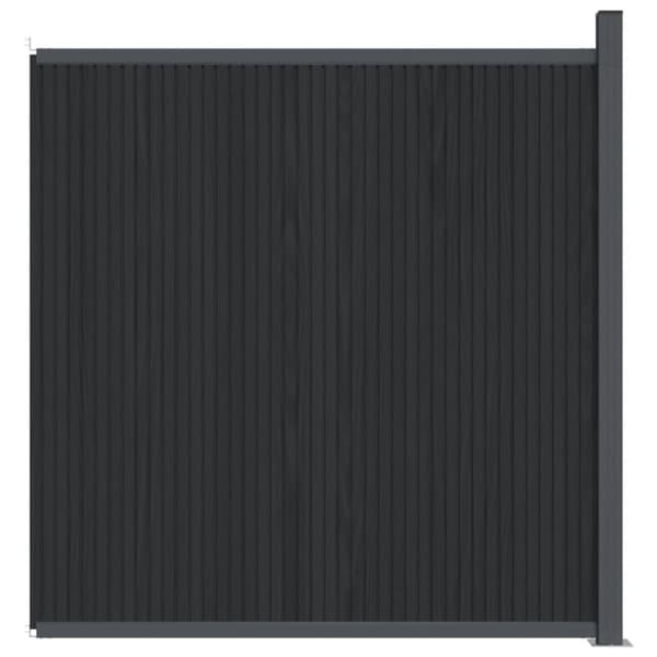 Staketpanel WPC grå 173x186 cm