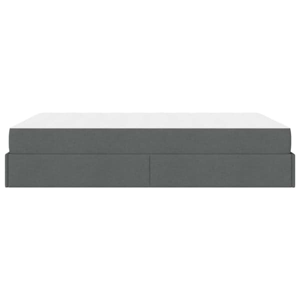 Sängram med madrass 2 pcs Dämpad Grå tyg