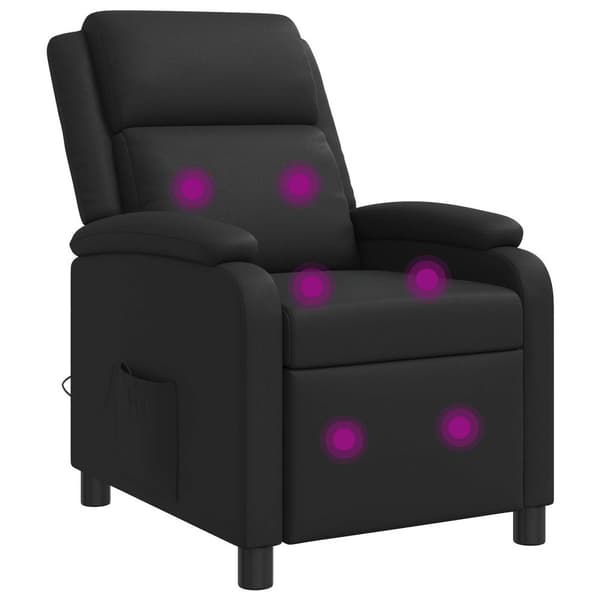 Massagefåtölj Svart Konstläder