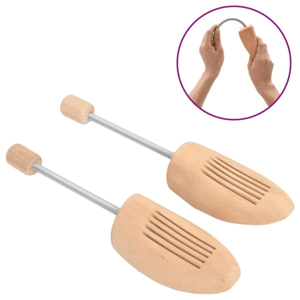 Skoblock 2 par EU 43-46 massivt lotusträ
