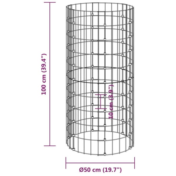 Kompost Ø50x100 cm galvaniserat stål