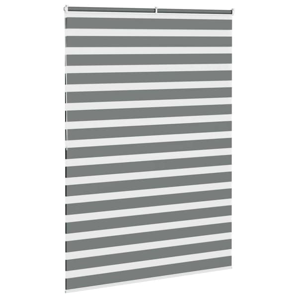 Rullgardin zebra mörkgrå 155x200 cm tyg bredd 150,9cm polyester