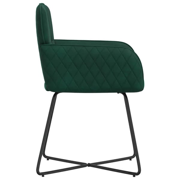 Matstolar 2 pcs Sammet Mörkgrön 59 x 56,5 x 86 cm