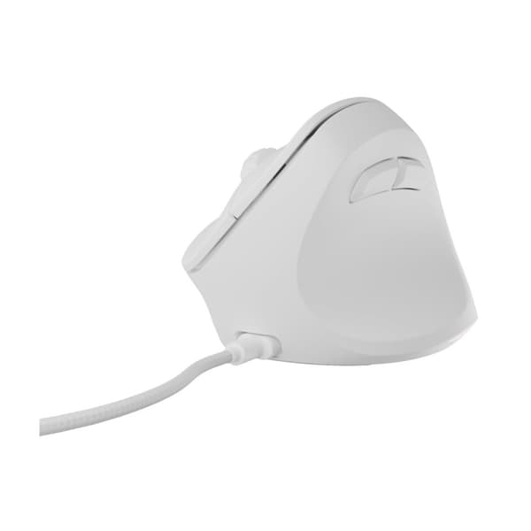 Natec CRAKE 2 PRO - vertikal mus - USB - vit