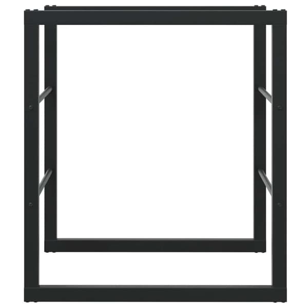 Vedställ svart 55x30x61 cm stål